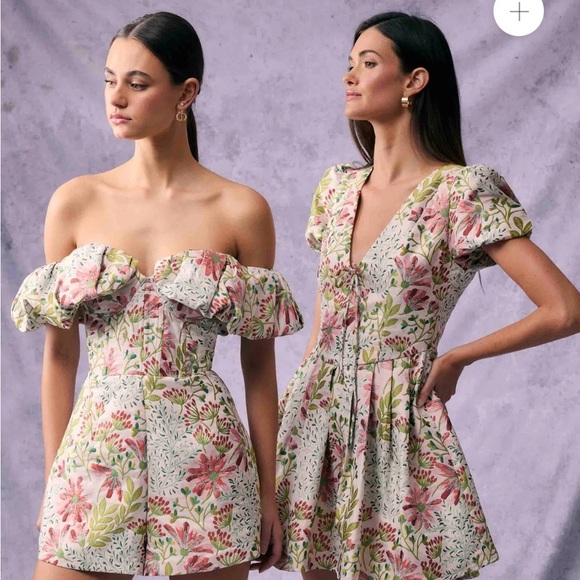 NWT Calaantha Puff Sleeve Mini Dress in Floral Size Small - Picture 5 of 7